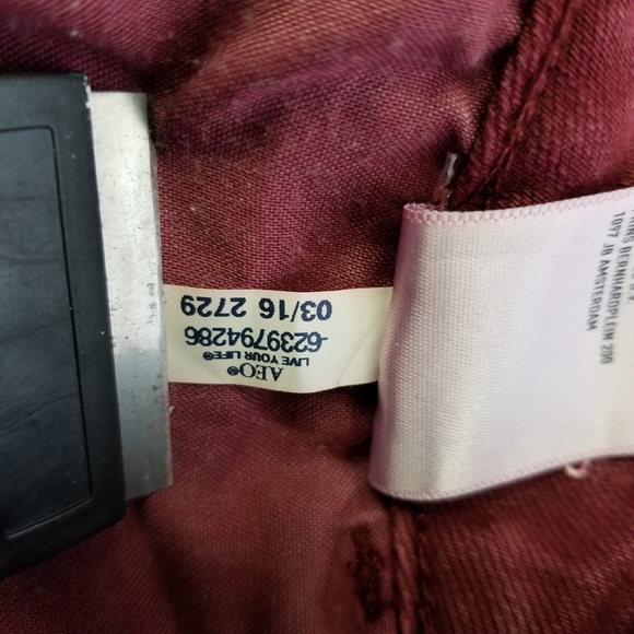 American Eagle jeans maroons 6 crop raw edge - Picture 10 of 13
